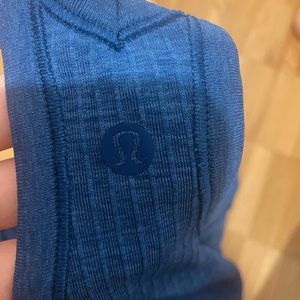 Lululemon blue marine ebb to street racer back tank top